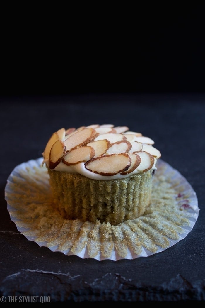 Cherry Almond Cupcakes with Cream Cheese Frosting