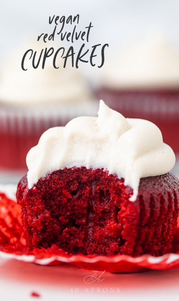 Vegan Red Velvet Cupcakes Pinterest graphic