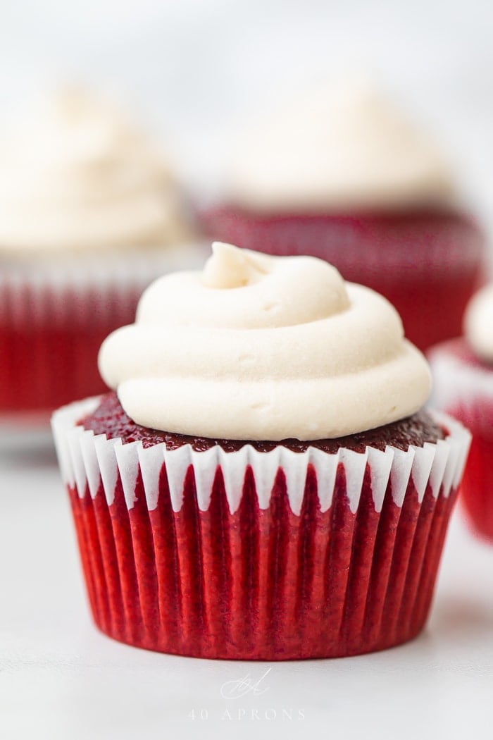 Cupcake with swirled frosting