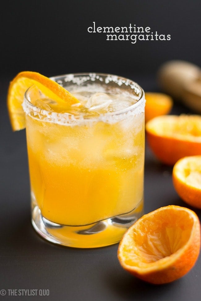 These clementine healthy margaritas are a fantastic way to use up the abundance of citrus. Depending on the sweetness of your clementines, you might not need any sweetener at all - the perfect healthy margaritas recipe for Cinco de Mayo or any fiesta occasion!