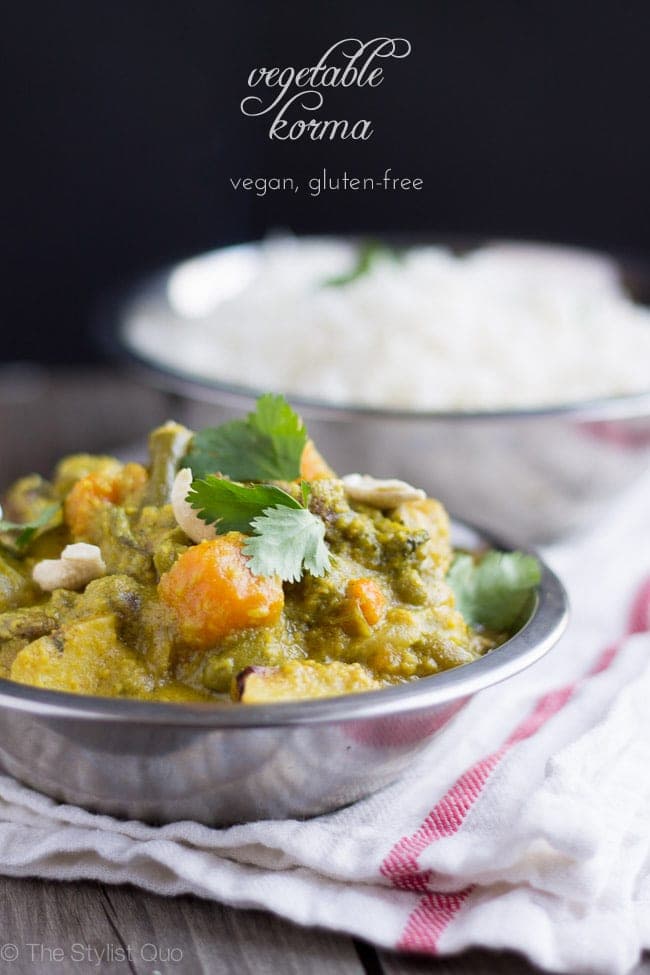 Vegetable Korma (Vegan, Gluten-Free)