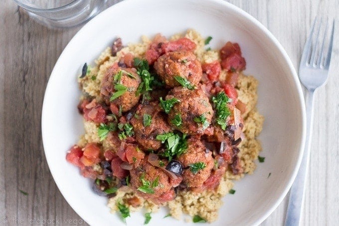 Vegan Moroccan Meatballs with Couscous // The Laidback Vegan