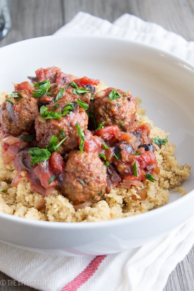 Moroccan Meatballs Over Couscous // The Stylist Quo