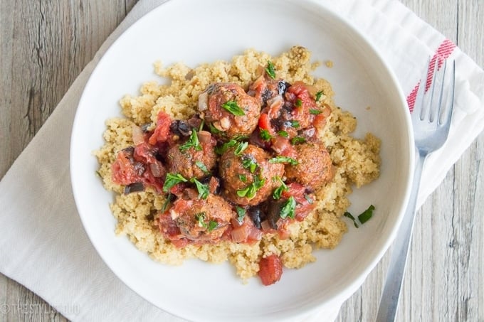 Moroccan Meatballs Over Couscous // The Stylist Quo