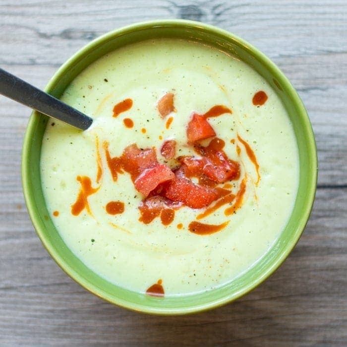 Chilled Avocado Soup. Rich yet refreshing, perfect for summer entertaining. Vegan