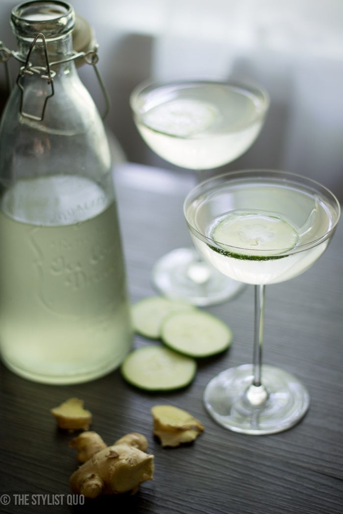 Cucumber Ginger Mocktail - the perfect non-alcoholic summer cocktail. Elegant and gourmet, you won't miss the booze!