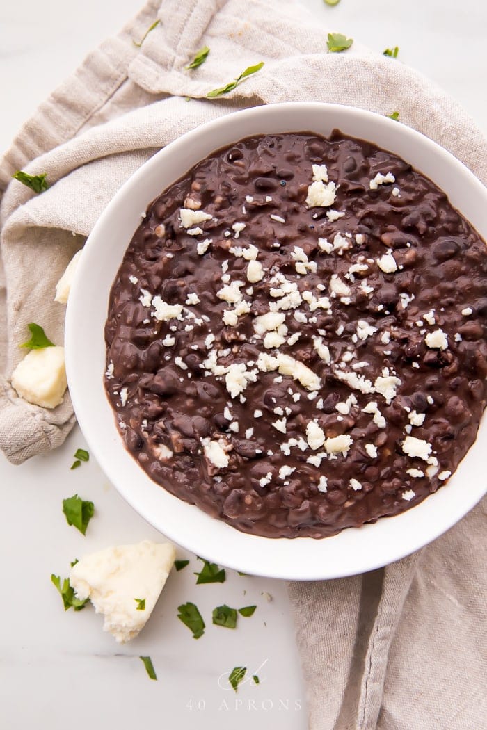 Refried black beans