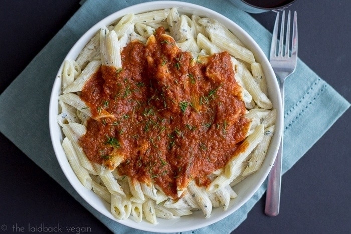 Layered Ricotta and Tomato Pasta Bowl with Tofutti