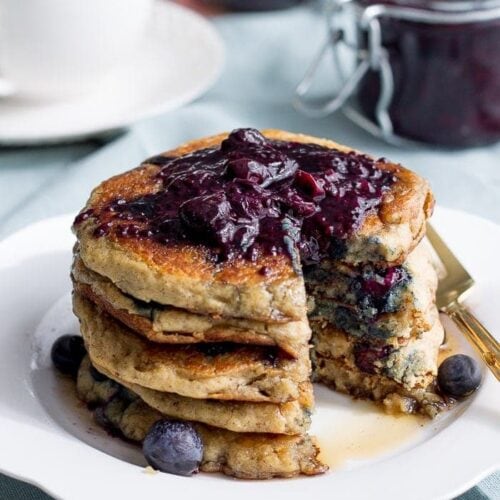 Blueberry Oatmeal Pancakes (Vegan, Gluten Free). Perfect, perfect, perfect