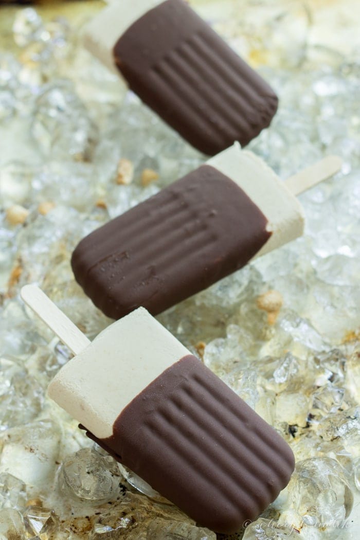 Peanut Butter & Chocolate Popsicles (Dairy-Free) - 5 ingredients to HOLY MADRE HOLD ME BACK!