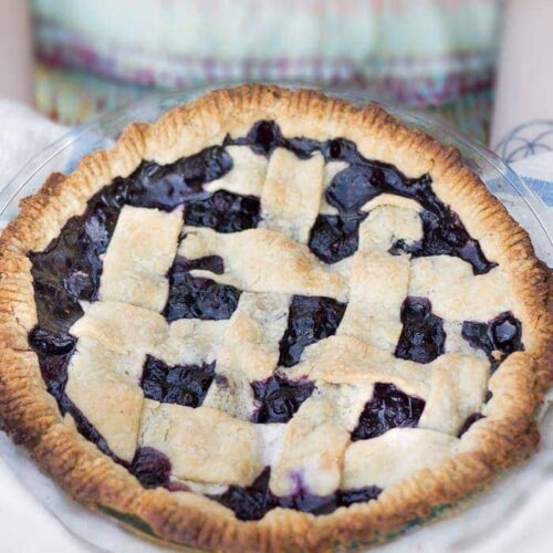 Blueberry Pie [Vegan] - make use of in season blueberries with a classic blueberry pie. Simple, sweet, a bit rustic, and totally vegan!