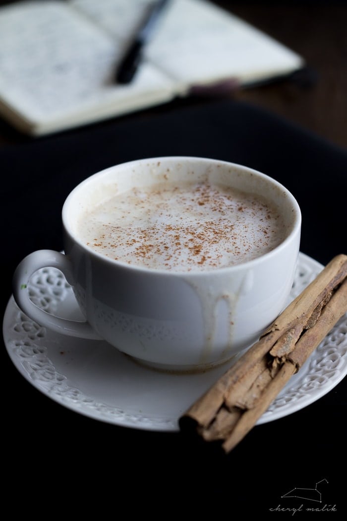 Vegan Pumpkin Spice Latte. Dairy free and refined sugar free and so much cheaper than Starbucks. BOOM.