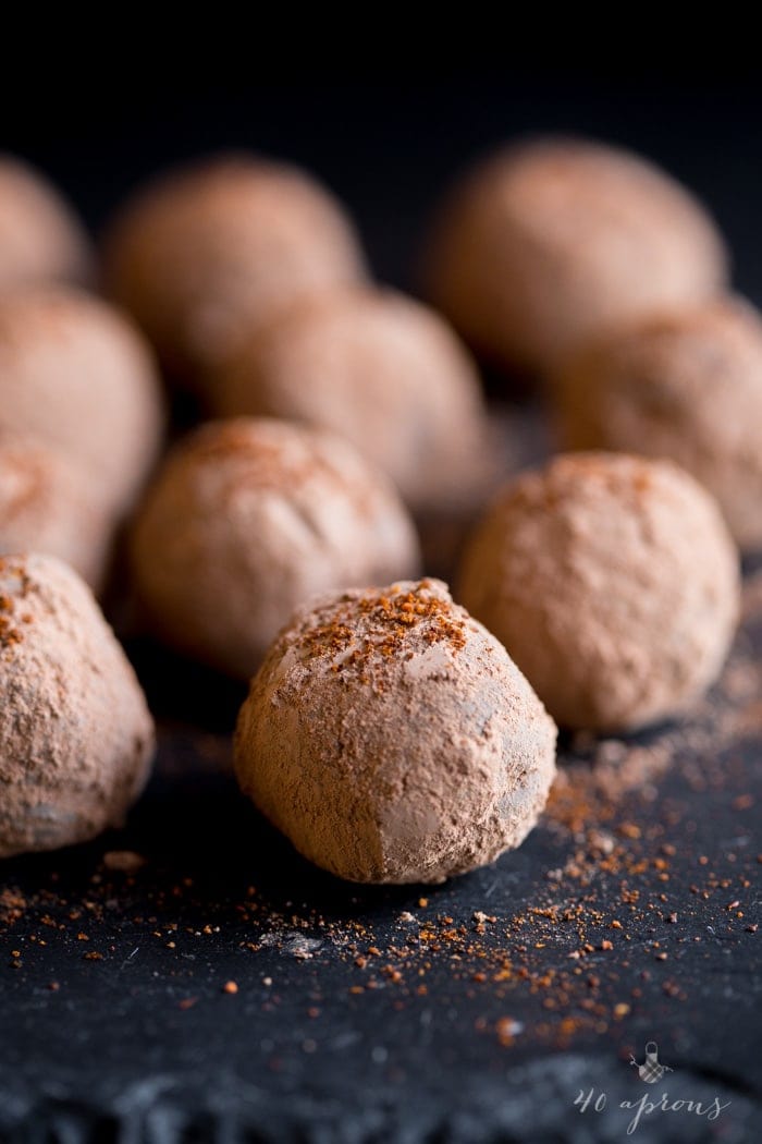 Mexican chili-tequila truffles: Creamy dark chocolate truffles with spicy chili powder, heady tequila, and warm cinnamon make for an elegant, yet feisty candy