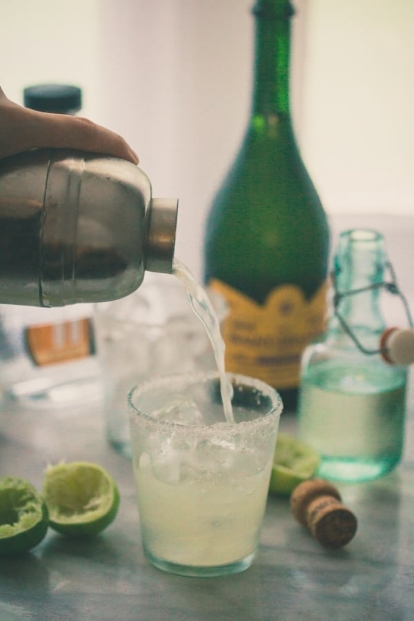 Champagne Margarita - the perfect margarita topped with a bit of bubbly. Oh. So. Good. // 40 Aprons