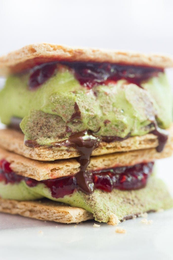 Matcha raspberry dark chocolate smores! Yes.. just as epic as they sound. /// 40 Aprons