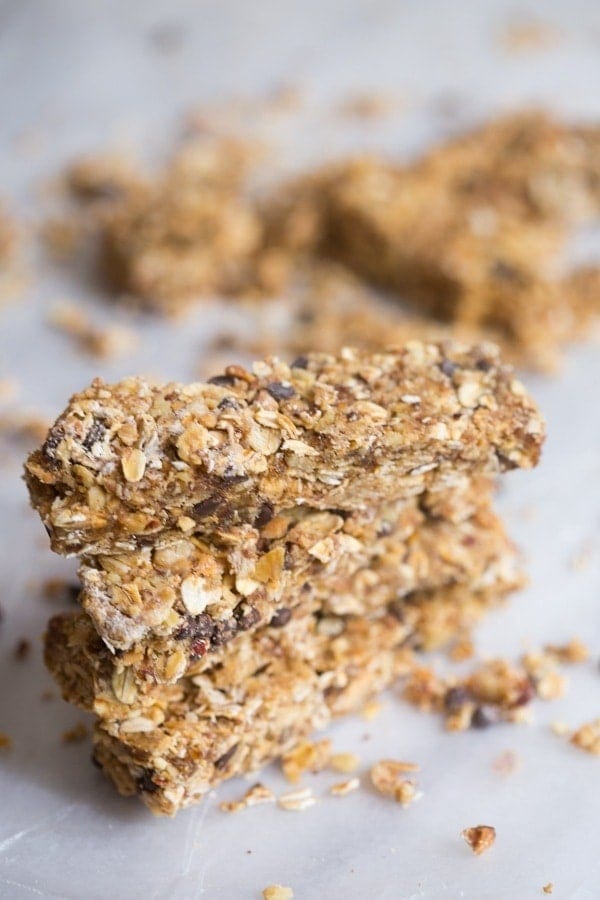 Peanut Butter Chocolate Protein Granola Bars (Vegan Option, GF)