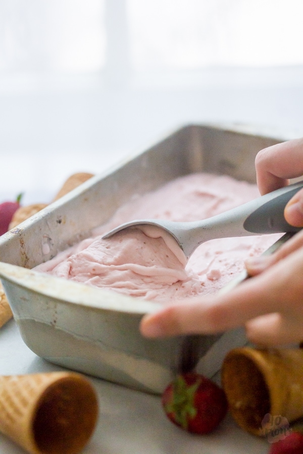 Roasted strawberry and buttermilk ice cream - Jeni's Ice Creams recipe. The perfect strawberry ice cream. // 40 Aprons