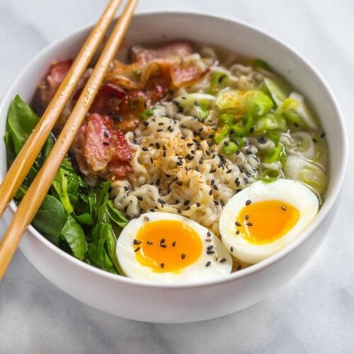 Bacon ramen - rich, salty, smoky ramen broth. // 40 Aprons