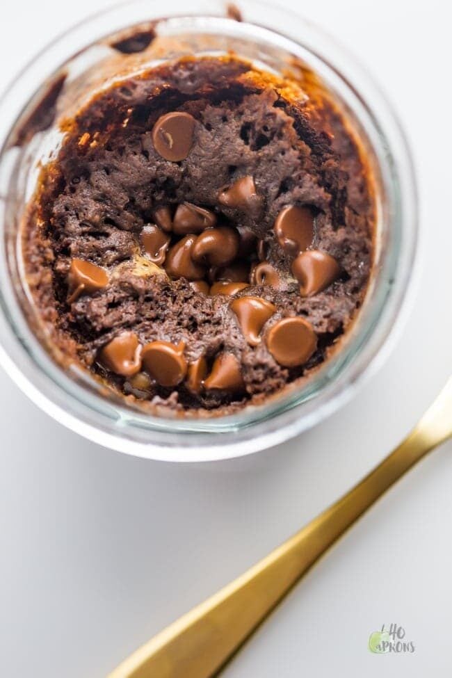 Healthy Chocolate Peanut Butter Mug Cake. Lives changed.