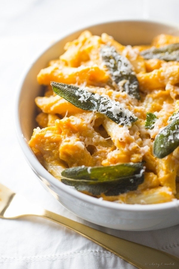 Pumpkin Sage Alfredo Gluten Free Vegan Pasta