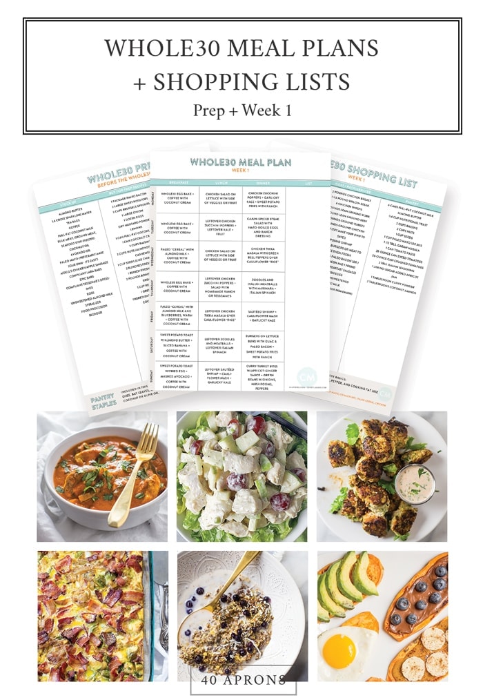 Whole30 Meal Plans and Shopping List - Whole30 Prep and Week 1