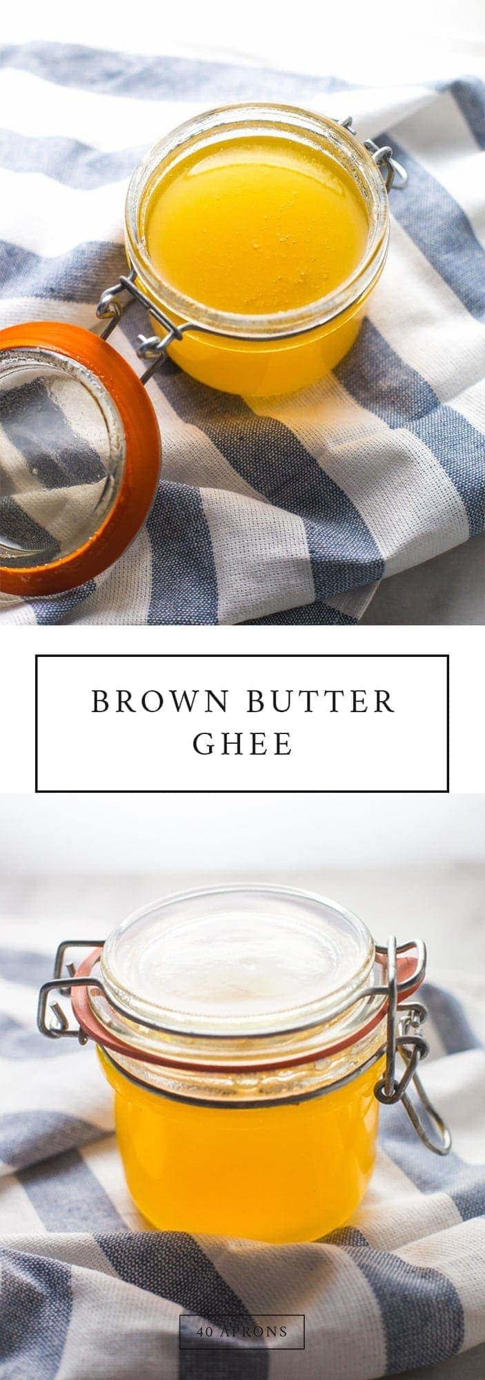 This brown butter ghee recipe is so easy and creates the most amazing flavor. Learning how to make ghee (especially brown butter ghee!) is perfect for the paleo or Whole30 kitchen!