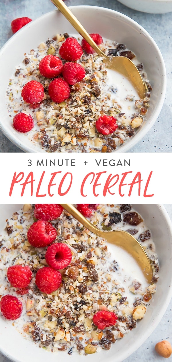 Paleo cereal Pinterest graphic