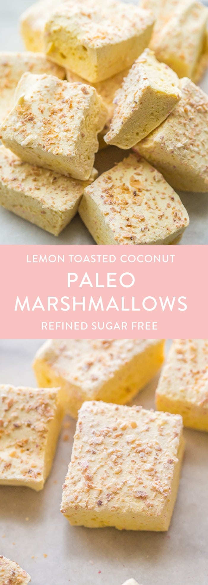 Raspberry paleo marshmallows and toasted coconut lemon paleo marshmallows are the perfect paleo treat. Light and fluffy and made from only healthy ingredients? YAS queen