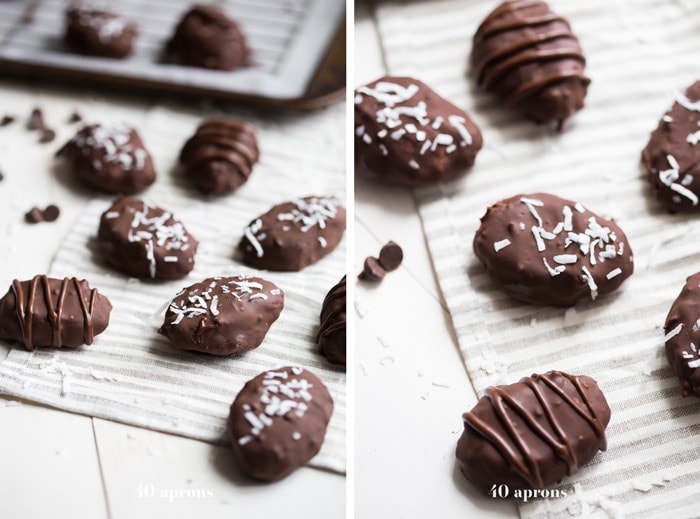 These paleo coconut cream eggs are the perfect paleo Easter treats. Rich and sweet, these vegan Easter eggs are made with only healthy ingredients. Easter is definitely better with paleo coconut cream eggs, right? You'll love these paleo Easter treats because they're simple but delicious!