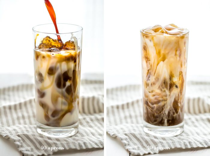 This paleo iced caramel macchiato is so rich and refreshing without any dairy or refined sugar! Using cold brew for a smooth taste means this paleo iced caramel macchiato is easy to make at home. The perfect vegan iced caramel macchiato for all summer long!