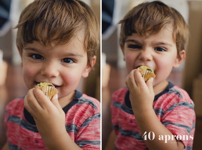 These gluten-free muffins for kids (with blueberries and avocado) are the perfect back-to-school muffins! Gluten and grain free, made with cultured dairy, and with low sugar, they're great to serve to a class, too. These gluten-free muffins for kids are packed with fruits and veggies, including carrots, avocado, and blueberries! I think your family will love these gluten-free muffins for kids just as much as mine does.