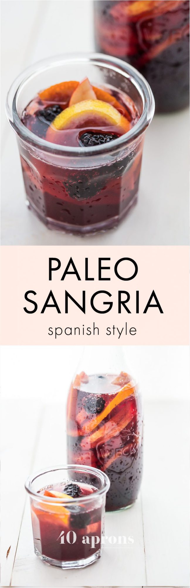 This paleo sangria is just like an authentic Spanish-style sangria but made with healthier ingredients. It's sweet, strong, and delicious, just like a paleo sangria should be! You'll love this paleo sangria because it's so easy to make ahead and only takes a few minutes to prepare, but it'll become an absolute favorite with your friends. But be warned: this paleo sangria can be strong!