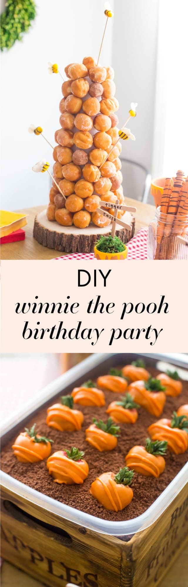 This DIY Winnie the Pooh birthday party is too cute! With tons of Winnie the Pooh birthday party ideas, this is your Winnie the Pooh birthday party guide. Happy birthday, little one! It'd make a great Winnie the Pooh baby shower, too.