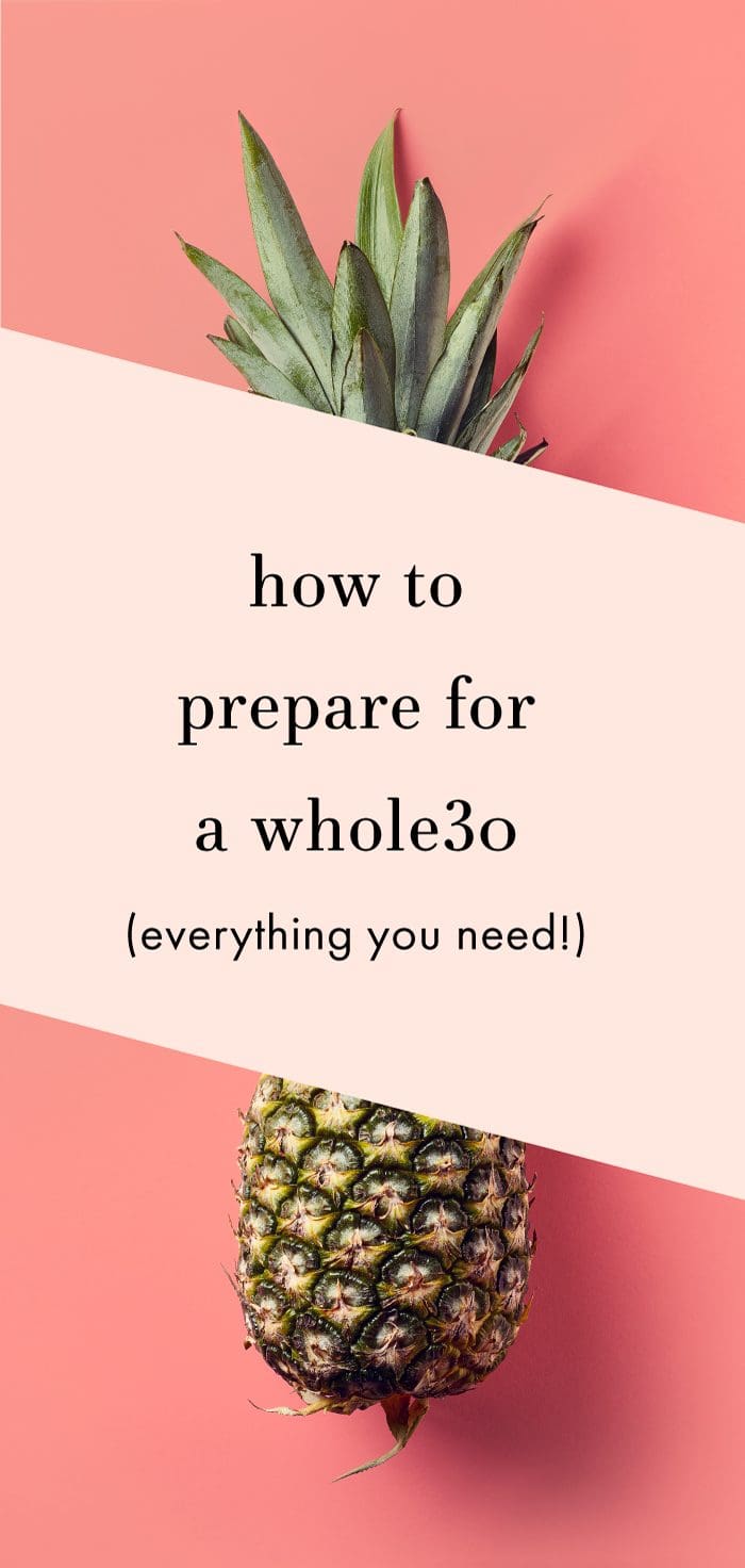 How to prepare for a Whole30 graphic.