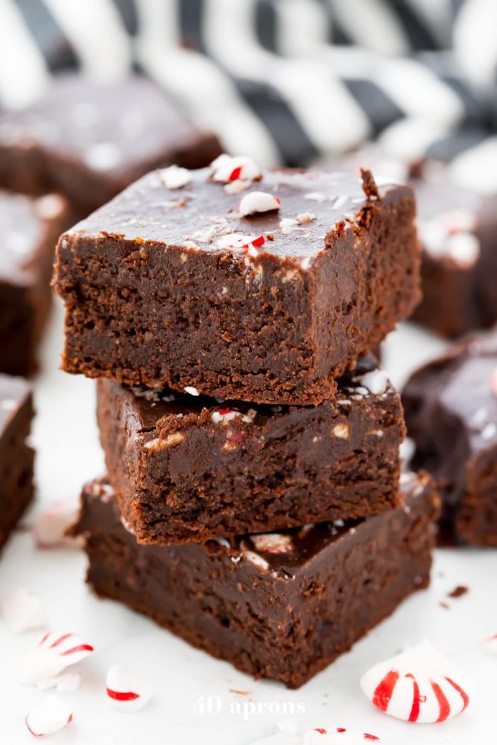 These paleo & vegan peppermint frosted brownies are so rich and delicious, a perfect healthy holiday recipe! Gluten-free, grain-free, dairy-free, and refined-sugar-free, these paleo & vegan peppermint frosted brownies will surprise everyone with just how indulgent they are! Bound to become a new favorite paleo holiday recipe or vegan holiday recipe!