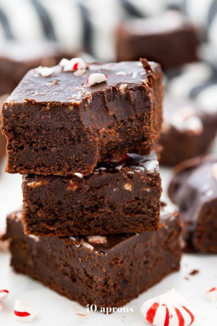 These paleo & vegan peppermint frosted brownies are so rich and delicious, a perfect healthy holiday recipe! Gluten-free, grain-free, dairy-free, and refined-sugar-free, these paleo & vegan peppermint frosted brownies will surprise everyone with just how indulgent they are! Bound to become a new favorite paleo holiday recipe or vegan holiday recipe!