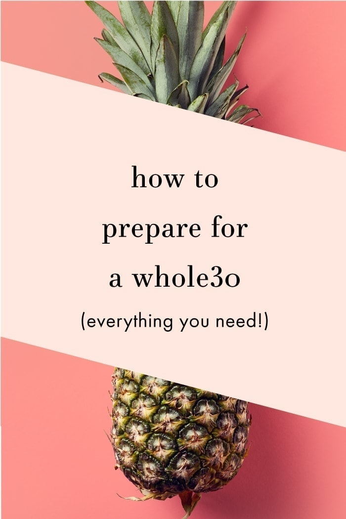 How to prepare for a Whole30 graphic.