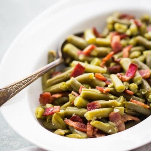 Green beans with bacon