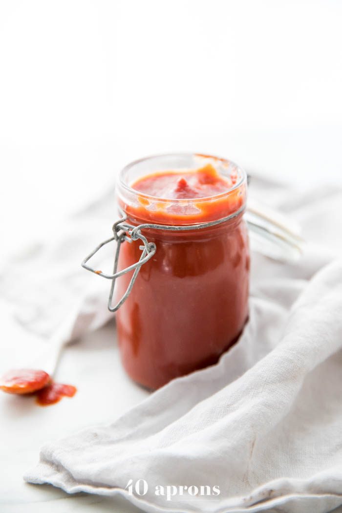 Jar of Whole30 ketchup recipe