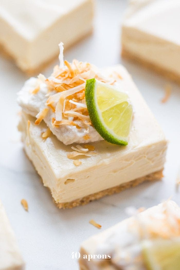 Vegan paleo no bake margarita bars