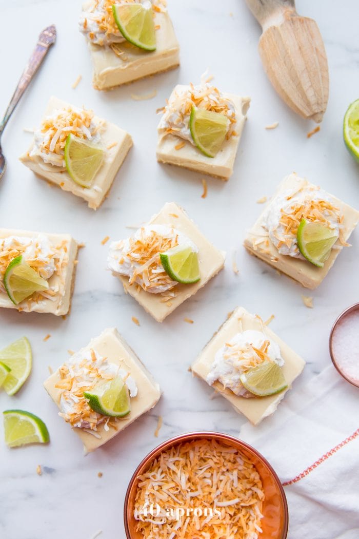 Vegan paleo no bake margarita bars