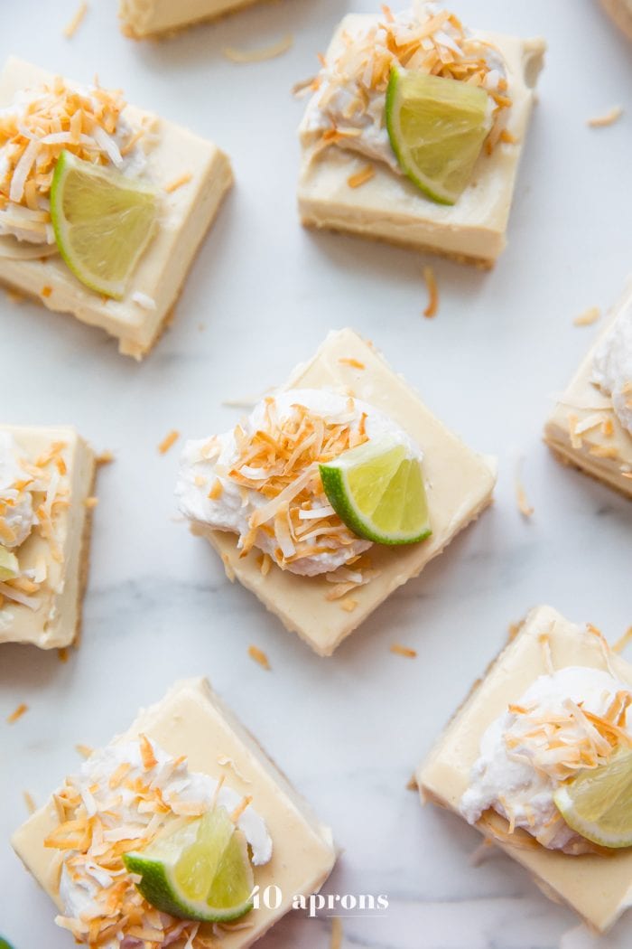 Vegan paleo no bake margarita bars