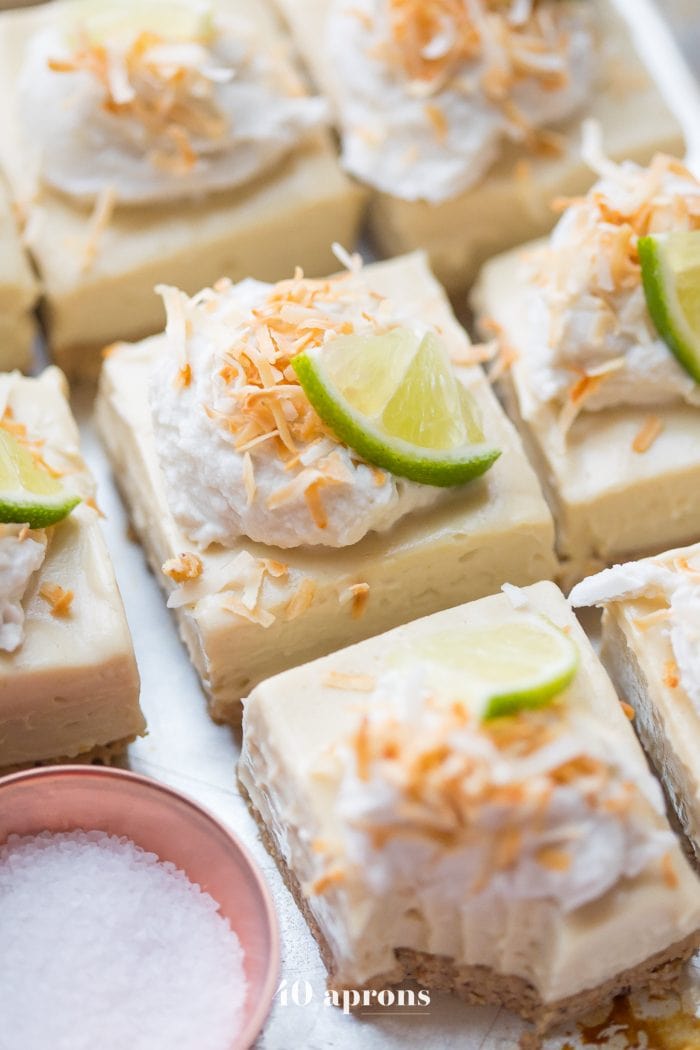 Vegan paleo no bake margarita bars