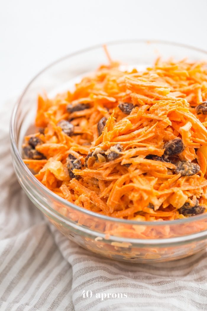 Whole30 carrot and raisin salad