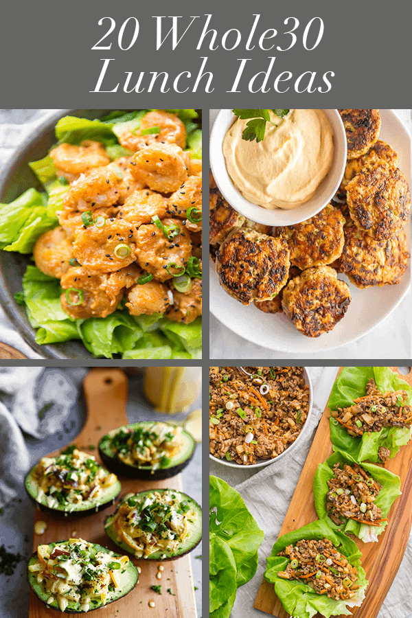 whole30 lunch ideas lettuce wraps chicken fritters chicken salad and shrimp