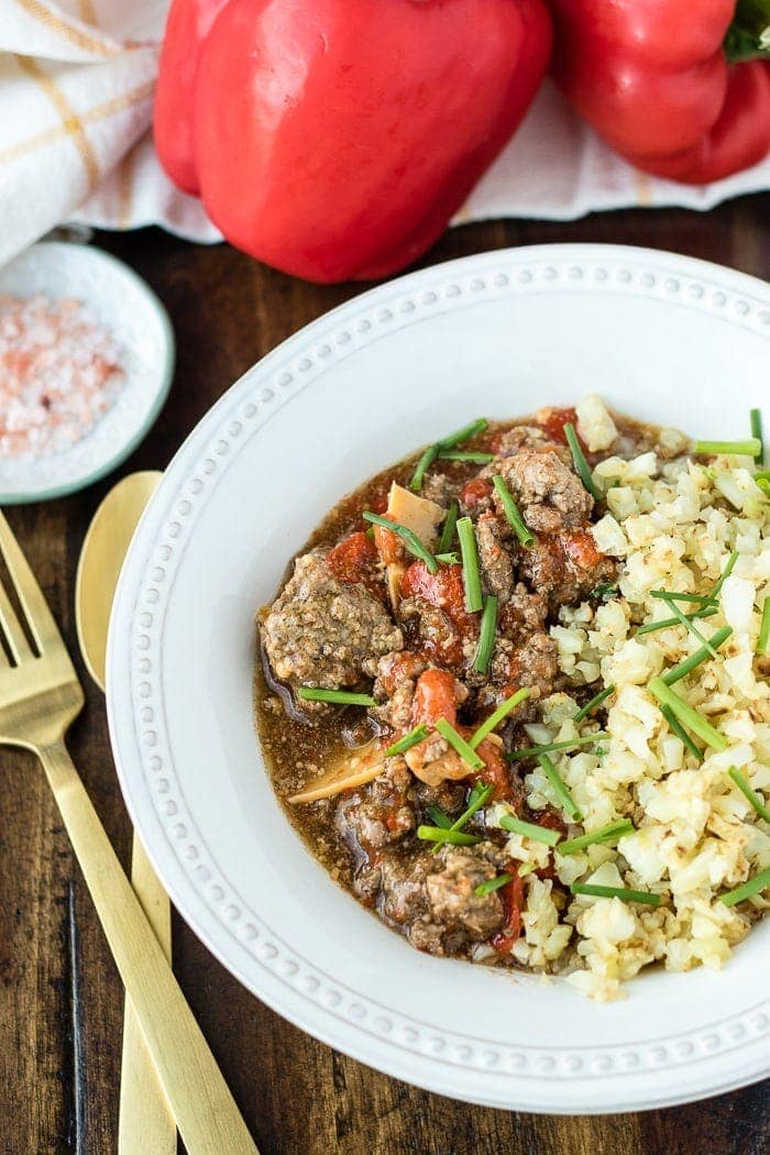 Whole30 instant pot beef with peppers