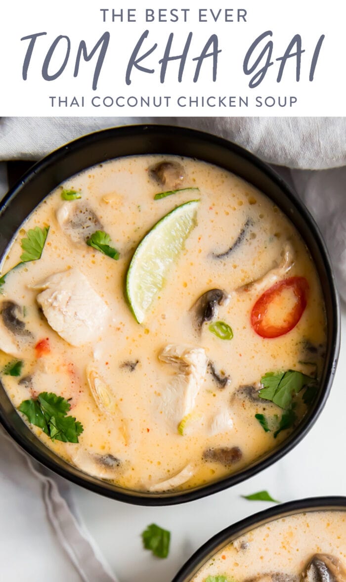 Pin graphic for tom kha soup