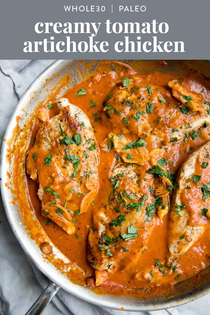 Whole30 Tomato Artichoke Chicken (Paleo, Dairy-Free)