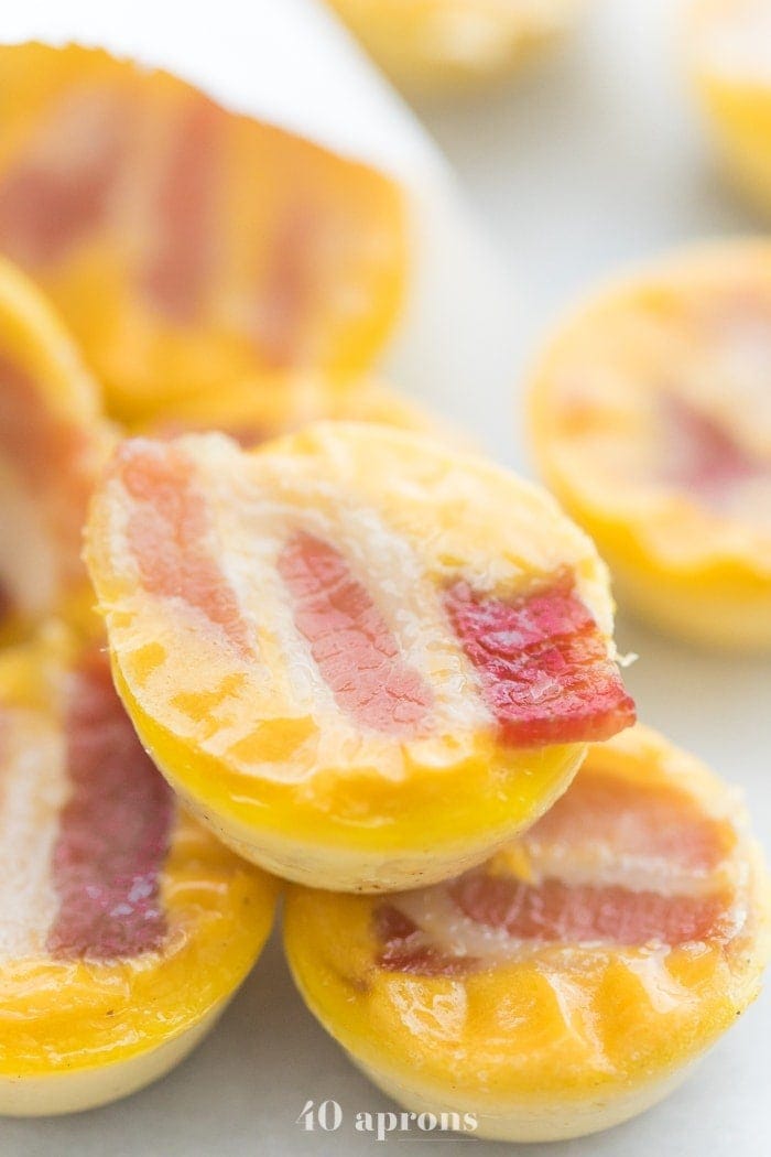 Healthy Sous Vide Egg Bites with Bacon Recipe (Made in Oven, Whole30, Paleo)