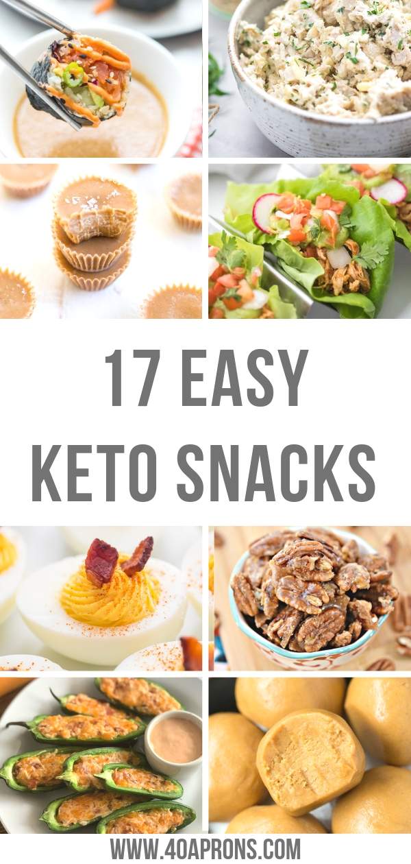 Keto Snacks Recipes Pinterest Graphic